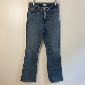 Good American Flare Jeans in Deep Blue